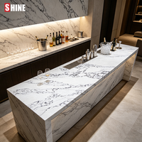 Dalle de quartz artificiel moderne à veinage naturel pour la décoration murale intérieure