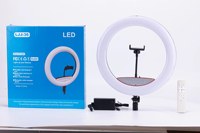 Anneau lumineux LED RGB professionnel avec trépied, support pour téléphone portable 1/3, contrôle par fil, température de couleur réglable 2700K-7000K, YouTube