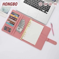 Hongbo Meilleure vente A5 Budget Planner Binder FB TK Pebble cuir écologique or anneau lié diviseur onglets Logo disponible prêt