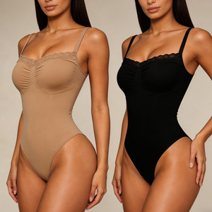 High Quality Thin Breathable Nylon Spandex <strong>Lace</strong> Seamless T-shaped Bodysuit Belly-lifting Hip Waist Body <strong>Shapewear</strong> - Product Image 2