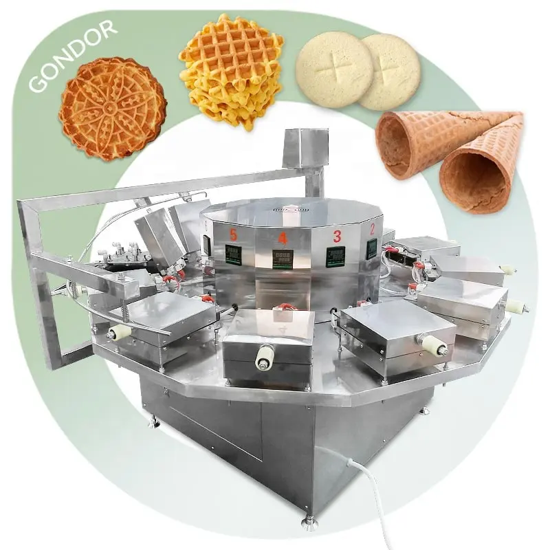 เครื่องทำไอศกรีมทรงกรวยสี่เหลี่ยมเครื่องวาฟเฟิลกล้วยเครื่องทำไอศกรีมชนิดก๊าซ churros ใช้ในเชิงพาณิชย์