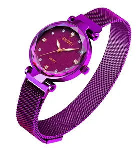 Женские часы с сетчатым браслетом из нержавеющей стали skmei Q022