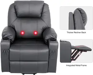 Massage Fauteuil Stoel Met Draadloze Afstandsbediening Rocker Lounge Stoel 360 Graden Swivel Verwarmd Trillingen Massage Bank Met Fa