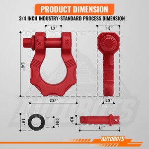 Grillo di Traino AUTOBOTS 10t per Veicoli Fuoristrada, Grillo a D per Traino Auto, Set di Grilli Tipo USA 3/4\" - Product Image 3