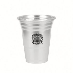 แก้วอลูมิเนียมแบบใช้แล้วทิ้งรุ่นใหม่ปี 2024 สำหรับโปรโมชั่น แก้วเบียร์แบบผนังเดี่ยวสั่งทำพิเศษ แก้วน้ำเย็น แก้วเบียร์ - Product Image 4