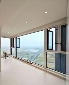 Fenêtre à battant moderne personnalisée en alliage d'aluminium à double vitrage pour l'extérieur des salons résidentiels - Product Image 5