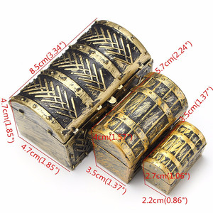 Piraten-Spiel <span class=keywords><strong>Schatztruhe</strong></span> Schmuckaufbewahrungsbox Vintage Mini-<span class=keywords><strong>Schatztruhe</strong></span> Geschenk in 3 Größen - Product Image 5