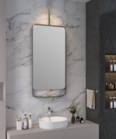 Factory Wholesale Stainless Steel Frame Smart Design Led Bathroom Wall Mirror