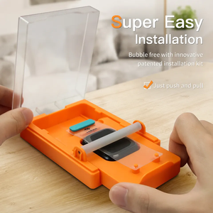 Dust-fee-Pantalla de reloj de cabina, vidrio templado de instalación rápida en vidrio templado 40 41 <span class=keywords><strong>44</strong></span> 45mm para iwatch, película flexible - Product Image 3