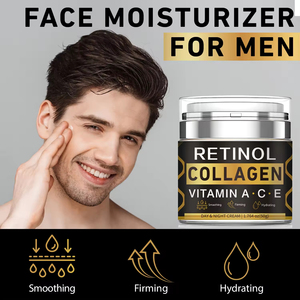 Crème hydratante de jour et de nuit au collagène pour hommes, soin du visage, nettoyage en profondeur, <span class=keywords><strong>anti</strong></span>-<span class=keywords><strong>âge</strong></span> non gras, cadeaux pour hommes - Product Image 2