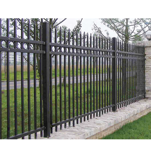 Clôture décorative en <span class=keywords><strong>fer</strong></span> <span class=keywords><strong>forgé</strong></span> en aluminium de conception populaire 2x1.8m Clôture en acier Clôture en métal de jardin galvanisée noire - Product Image 2