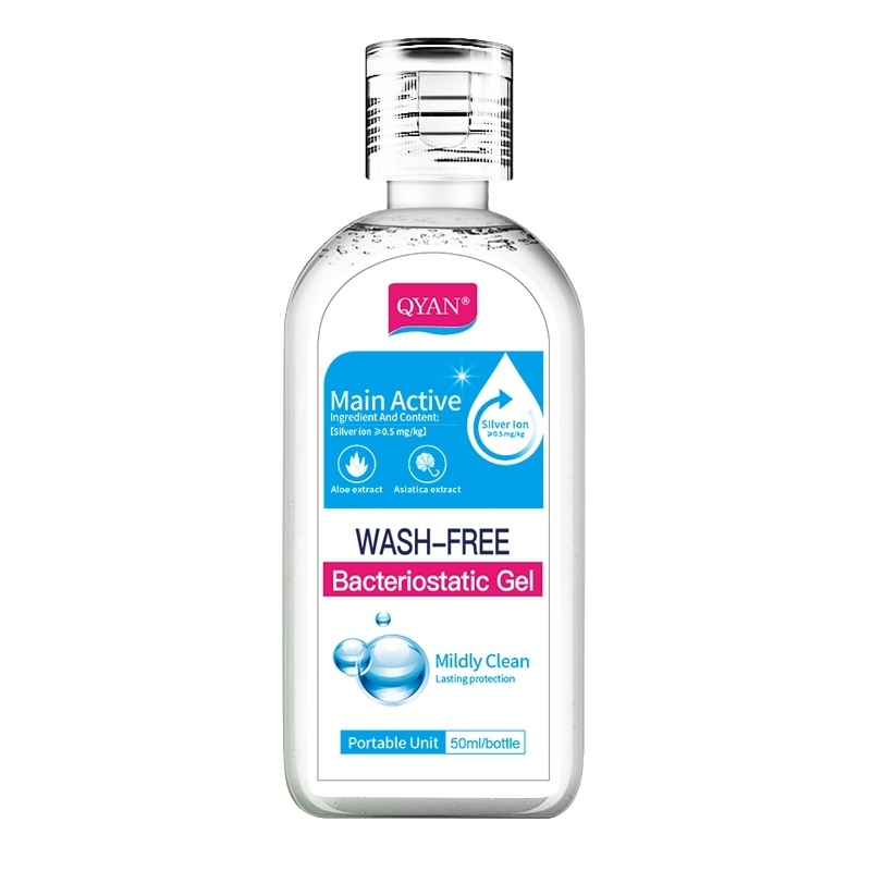 Гель для рук без мытья рук QYAN с серебряными ионами, экстракт алоэ, уход за ручной очисткой, ежедневная Чистка кожи, внешнее использование без мытья