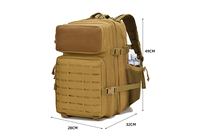 TONMO Haute Qualité Vente en Gros 45L Laser Cut Camouflage Tactique Sac À Dos Double Porte-Gobelet Étanche Polyester Personnalisé Grand