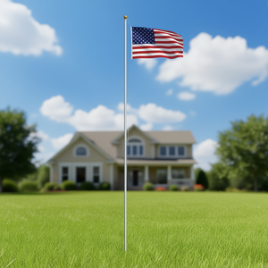 Us <b>Flag</b> With 20.3 Aluminum <b>Pole</b> Durable Flying Style Rectangular Cloth Material - Product Image 2