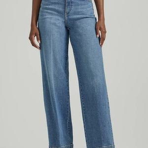 Jeans de Mezclilla de Algodón para Mujer, Estilo Moderno 2025, Cintura Baja, Pierna Ancha, Estilo Baggy - Product Image 2