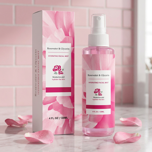 Eau de rose bio OEM pour le visage et les cheveux, sans alcool, brume hydratante astringente, tonique facial naturel anti-âge à l'eau de rose pétale - Product Image 3
