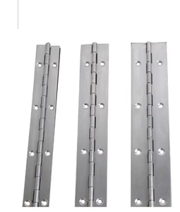 Bisagras Largas de Acero Inoxidable con Diseño Moderno y Tamaños Personalizados, Recubrimiento en Polvo Negro Galvanizado, Bisagras Continuas para Gabinetes y Puertas - Product Image 1