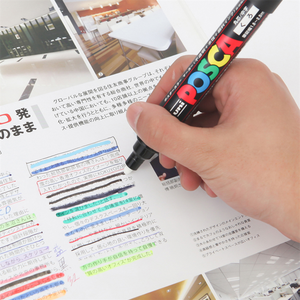 Marqueur permanent multicolore résistant à l'eau <span class=keywords><strong>Posca</strong></span> pour l'apiculture, vert/rouge/<span class=keywords><strong>noir</strong></span>/jaune/bleu, pour marquage des reines sur papier - Product Image 2