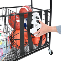 Support de Rangement en Gros pour Équipements Sportifs de Garage, Étagère de Rangement Extérieure pour Ballons de Sport, Support de Baseball pour Salle de Sport à Domicile