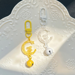 Ornamento in acrilico a forma di coniglio per il Festival di Metà Autunno, portachiavi luminoso che guarda la luna, grazioso ciondolo per borsa, piccolo regalo all'ingrosso cinese - Product Image 4