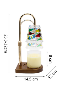 Lámpara Calentadora de Velas Eléctrica con Pantalla de Vidrio, Velas Aromáticas Hechas a Mano Ecológicas, Decoración del Hogar, Lámpara de Perfume, Bombilla Halógena, Certificación CE - Product Image 3