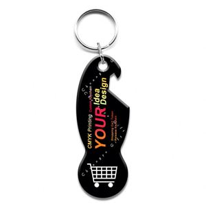 Llavero con ficha de liberación para carrito de supermercado, compatible con fichas EURO, Loonie, Quarter y Cent - Product Image 1