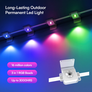 IP65 Waterproof 50ft 15m <b>Smart</b> LED RGB Eaves <b>Light</b> Strip Music App Sync Control for Outdoor Garden Use - Product Image 5