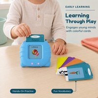 Cartes flash parlantes kazako-anglaises avec 224 mots, jouets éducatifs Montessori, jouets de cartes flash bilingues