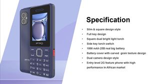 Teléfono Celular IPRO de Alta Calidad con <span class=keywords><strong>Pantalla</strong></span> Grande de 2.4 Pulgadas, Teclado de Plástico, Radio FM Inalámbrica y Batería de Gran Capacidad - Product Image 3
