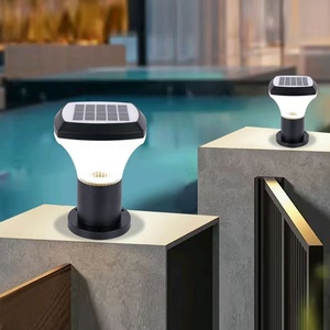 Lámpara de jardín Solar LED de alto brillo de 8W, luz de pilar de paisaje blanca cálida impermeable para uso en exteriores, clasificación IP 65 - Product Image 4