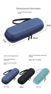 Estuche Organizador de Almacenamiento de Insulina de Gran Capacidad, Impermeable, con Cierre de Cremallera, Estilo Simple, para Viajes, Estuche Rígido Especial - Product Image 5