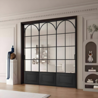 Mampara de Entrada para Sala de Estar, Arco Semicircular Decorativo, Ventana Falsa, Bloque de Vidrio para Porche, Separador de Ambientes, Ventana Estilo Francés