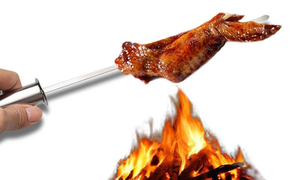 <span class=keywords><strong>Pinchos</strong></span> de acero inoxidable para barbacoa, para Shish Kabob, pollo, camarón y verduras - Product Image 6