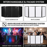 Cabina de DJ Profesional Plegable de 5 Paneles, Soporte Móvil para DJ con Bolsa de Transporte para Eventos de DJ
