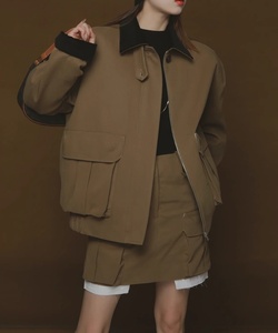 Chaqueta voladora de algodón puro Sweet Cool Wind personalizada, ropa de trabajo para <span class=keywords><strong>mujer</strong></span>, chaqueta de béisbol con <span class=keywords><strong>cuello</strong></span> Polo, primavera 2024 - Product Image 3