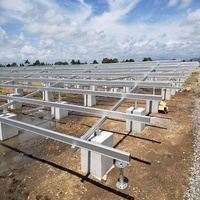 SOEASY Système de montage au sol solaire en aluminium en gros, kit complet avec rail inclinable fixe et poteau de fixation pour support photovoltaïque en terrain ouvert OEM