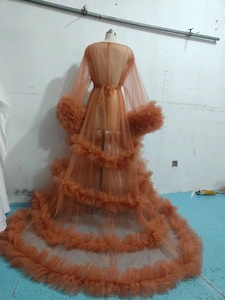 Abito da donna in Tulle a manica lunga con 2024 illusione per la fotografia abito <span class=keywords><strong>premaman</strong></span> a balze gonfie - Product Image 3