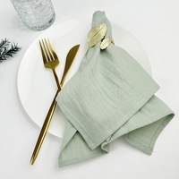 WML003 Best-seller Serviettes de table en coton 100% de couleur unie, douces et luxueuses, réutilisables, pour la maison et les fêtes de mariage