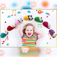 Pantoufles de couchage personnalisées pour chats, poupée duveteuse, Mini chatons avec des sons de miettes, décors de jouets pour chaton endormi