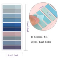 Papeterie Kawaii Mignonne, 56 Paquets de Notes Autocollantes Transparentes en PET, Marque-pages Autocollants pour l'Annotation, Lecture de Livres, Onglets Transparents