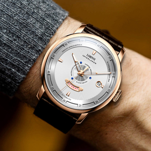 LOBINNI 18071 reloj de pulsera de estilo minimalista personalizado relojes mecánicos luminosos hombres automáticos - Product Image 4