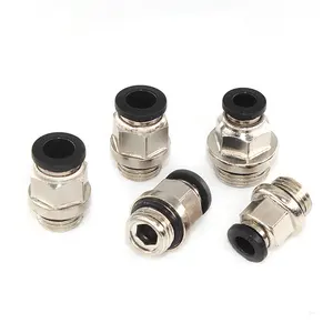 Pneumatic Air Quick PC-G Pipe TWO-WAY Connectors Plastic Pc-g Cupronickel Fittings Push-in Couplings Joint With Seals BSP