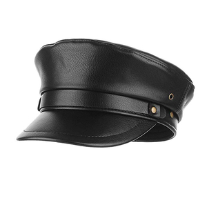 Chapeau de capitaine de <span class=keywords><strong>marin</strong></span> en PU pour femmes, béret boulanger, livan, new, - Product Image 1