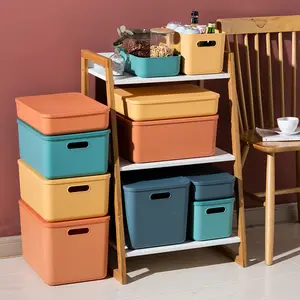 Set Of 5 Plastic Home Storage Drawer Organizer Basket Bin For Cube Furniture Shelving In Office Kids Toy Storage Box With Lid