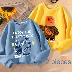 2025 Новая модная повседневная футболка для мальчиков с длинным рукавом модная спортивная детская трикотажная футболка на весну и осень - Product Image 1