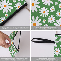 Qetesh Vente Chaude Pochette de protection pour livre en polyester à impression intégrale personnalisée, portable, multi-compartiments, avec fermeture éclair, pour Kindle