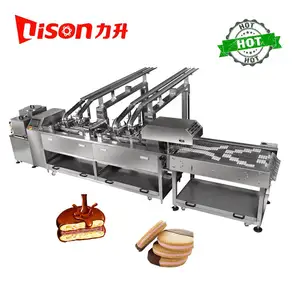 Double Lane Sandwich Biscuit Filling Machine Equipment for Sandwich Production with Row Multiplier for Chocolate Coating Maquina