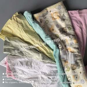 Chiffons industriels Trapo multicolores 25 kg 10 kg Grade A 100% coton, couleur claire, 10 kg pour le nettoyage industriel et l'absorption d'huile - Product Image 4