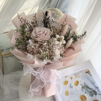Nouvel Arrivage en Gros : Bouquet de Roses Éternelles Naturelles Séchées et Préservées, Fait Main, Idéal pour Décoration, Noël, Mariage, Saint-Valentin