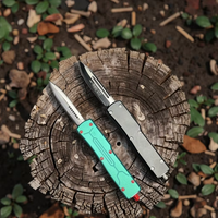 Couteau de camping OEM personnalisé en gros, manche en aluminium CNC D2, livraison rapide directe d'usine en gros